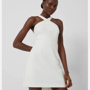 French Connection Ivory Halter Mini Dress